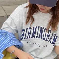 【Discoat】カレッジロゴハーフスリーブミニ裏毛スウェット — image 1