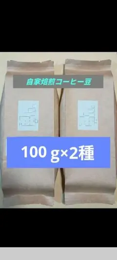 自家焙煎コーヒー豆　コロンビア　エチオピア　各100g　計200g　中深煎り — image 1