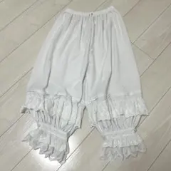 【しまむらコラボ】愛野えり　ロングドロワーズ(M-L) マノンローズ　ホワイト — image 1