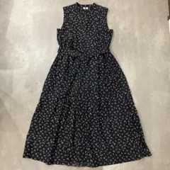 【美品】UNIQLO U ノースリーブロングワンピース　ドット柄 — image 1