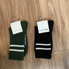 LACOSTE ソックス 2足セット ブラック ホワイト — image 1