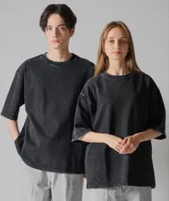 【CLEL】ハイヴィンテージデザイン ベーシック半袖Tシャツ ブラック系 — image 1