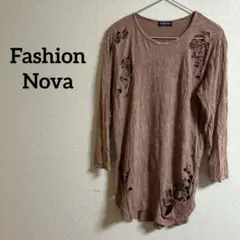 Fashion Nova ダメージ加工長袖Tシャツ — image 1