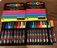 uni POSCA ポスカ PC-5M PC-3M 8色セット 中字 細字 — image 1