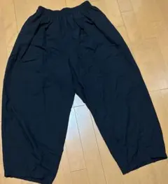 美品★refuned works 別注 麻調コクーンパンツ 黒 urnis — image 1