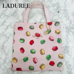 LADUREE トートバッグ　ハンドバック　マカロン柄　ピンク — image 1