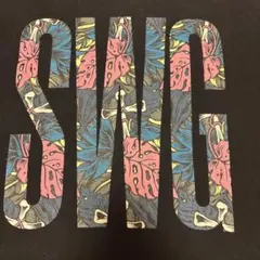 大人気SWG ボタニカル柄ロゴプリントTシャツ ブラック Lサイズ — image 1