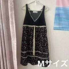 CINEMA CLUB キャミワンピース 花柄 レース — image 1