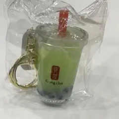 ゴンチャ　韓国 Gongcha 抹茶　タピオカミルクティ　キーホルダー — image 1