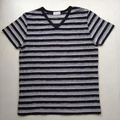 LAURABIS ローラビス 3D編みマルチボーダーTシャツ Mサイズ — image 1