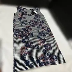 新品TALBOTSタルボット　ノースリーブ花柄ワンピース ボーダーMタンクトップ — image 1