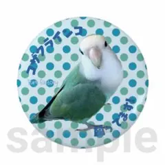 【新品】ゴザクラインコ・飼ってます♪缶バッジ♪1個♪緑系 — image 1