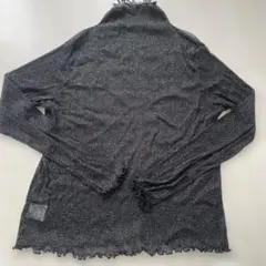 Kobe Lettuce ラメ入りメロウ長袖トップス ブラック M — image 1