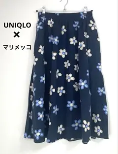 UNIQLOコラボMarimekkoリネンブレンドスカート — image 1