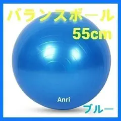 バランスボール 55cm ダイエット器具 フィットネス エクササイズ ブルー — image 1