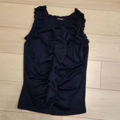 【新品未使用　美品】フリルノースリーブラウス — image 1