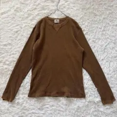 RANDOM HOUSE　ワッフルデザインカットソー　M　ブラウン◆A1837 — image 1