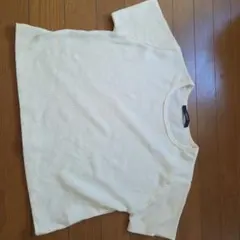 OFALO リブ 半袖Tシャツ ホワイト Lサイズ — image 1