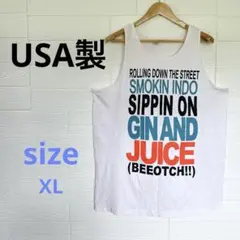 USA製【ALSTYE】プリントタンクトップホワイトジムウェアメンズ — image 1