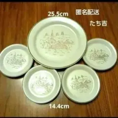 たち吉　Adam＆Eve　アダム&イブ　ケーキ皿　5枚セット　パーティー皿 — image 1