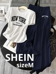 【SHEIN】セットアップ ルームウェア M NewYorkグラフィックプリント — image 1