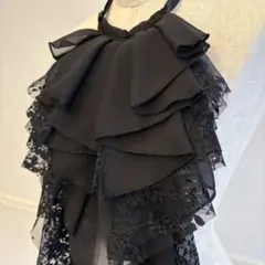 上品ボリュームな高見えジャボタイ　黒 — image 1