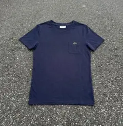 LACOSTE ポケット付き 鹿の子 Tシャツ ネイビー — image 1