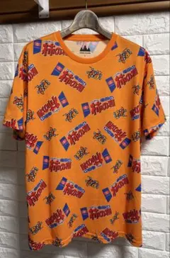 OKASHI COLLABO 柿の種 総柄 Tシャツ Lサイズ　ユーズド — image 1