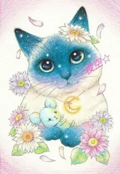 イラスト　 原画　ポストカード　（　猫　） — image 1