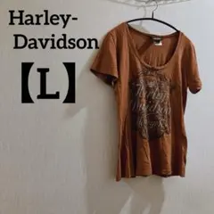 Harley-Davidson ハーレーダビッドソン 【L】ブラウン Tシャツ — image 1
