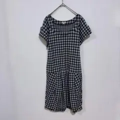 3can4on チェック柄半袖ワンピース　1サイズ — image 1