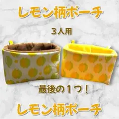 〔最高空間〕最後の1つ！レモン柄　フクロモモンガポーチ　３人用　送料込み — image 1