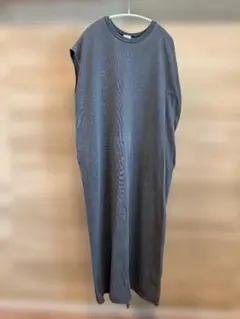 STAR＆STRIPE:ノースリーブ ロング ワンピース　チャコールグレー — image 1