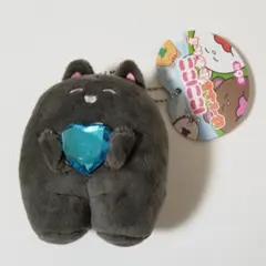 にこにこ　はーとふるふれんず　ぬいぐるみ　グレー　ハート　ブルー　青 — image 1