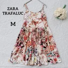 ZARA ザラ　キャミソールワンピース　ボタニカル　総柄　フラワープリント　M — image 1