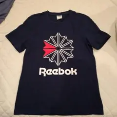 Reebok リーボック ロゴ Tシャツ ネイビー Lサイズ — image 1