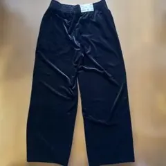 ユニクロ ソフトベロア イージーパンツ 黒 — image 1