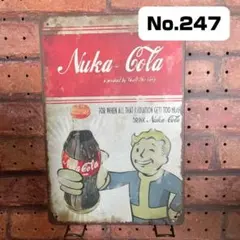 フォールアウト コカコーラ《247》ブリキ 看板 レトロ風 — image 1