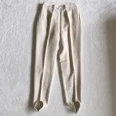 トレンカパンツ スターラップパンツ ヴィンテージ レトロ 日本製 アイボリー — image 1