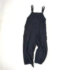 niko and .../ニコアンド◇コットンリネントロットカーゴサロペット　黒 — image 1
