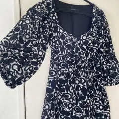 ZARA BASIC ワンピース ネイビー S — image 1