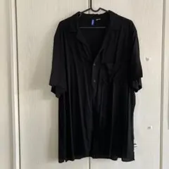 H&M 黒シャツ　ビッグシルエット　シンプル　モード系 — image 1