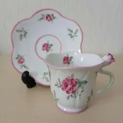 CeramicArtAcademy　カップ&ソーサー　1客　バラの花柄 — image 1