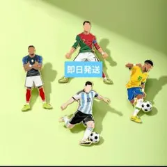 W杯　ピンバッジ4個セット メッシ　 クリロナ ムバッペ　エムバペ ネイマール — image 1