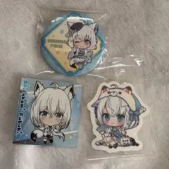 白上フブキ 缶バッジ ステッカー　まとめ売りセット — image 1