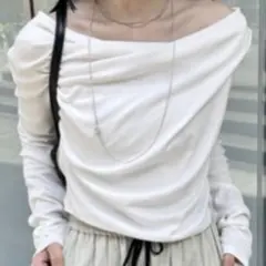 mystic オフショルロングTシャツ オフホワイト — image 1