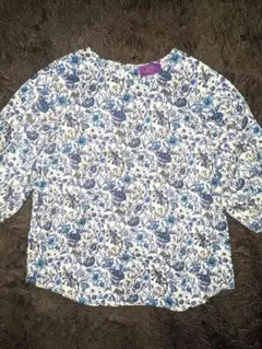 これ以上の値下げ終了美品Liberty Fabric 五分袖ブラウス 110cm — image 1