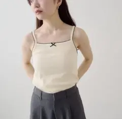 Kastane ピコリボンキャミ アイボリー — image 1