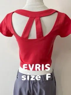 25⑧①EVRIS ショート丈T シャツ sizeF — image 1