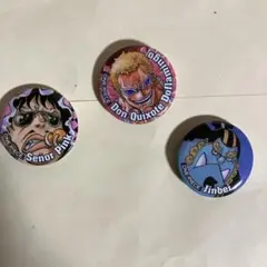 ONEPIECE ナツコミ 缶バッジ セニョール、ドフラミンゴ、ジンベエ — image 1